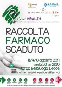 Cisl e APMAR insieme per Green Health dall’8 al 10 agosto a Lecce appuntamento con la raccolta del farmaco scaduto