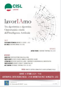 CISL Lecce, convegno sull’Intelligenza Artificiale e il futuro del lavoro